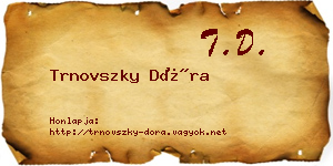 Trnovszky Dóra névjegykártya